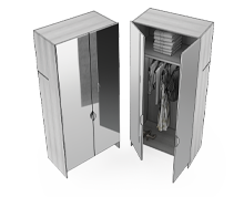 کمد-دیواری-رگال-دار-با-دو-درب-آینه-ای-رویالیتی-تیپ-4215-44 -  - https://mohitara.com