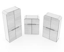 کمد-بایگانی-تمام-درب-چوبی-با-چهار-درب-برلیانت-تیپ-6274-41 -  - https://mohitara.com